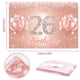 thumbnail image 2 of Fondo De Cartel De Feliz Cumpleaños Número 26 - 26 Suministros De Decoración Para Fiesta De Cumpleaños Para Mujeres O Hombres - Oro Rosa 4 X 6 Pies, 2 of 5