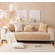 thumbnail image 2 of Nvzi Super Soft Velvet Quilted Sofa Couch Covers Non-Slip Sectional Couch Cover Leaf Pattern Plush Sofa Slipcover Furniture Protector for Pets Kids Children Dog Cat (Camel B,36x70), 2 of 5