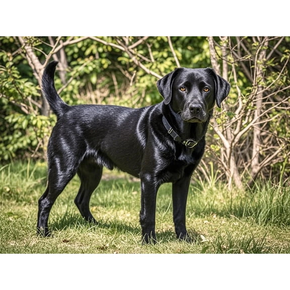 Lcdjbfbf Black Labrador Retriever animal pattern,5D Full Round Diamond Painting Kits,handmade Home Decor,for Beginners Paint by Number,Arts and Crafts for Living Room Home Decor 12x16 inch