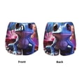 thumbnail image 6 of Uemuo Colorful Frog Among Flowers Pattern Women's Athletic Shorts High Waisted Running Shorts with Liner Pockets Gym Elastic Workout Shorts-Medium, 6 of 9
