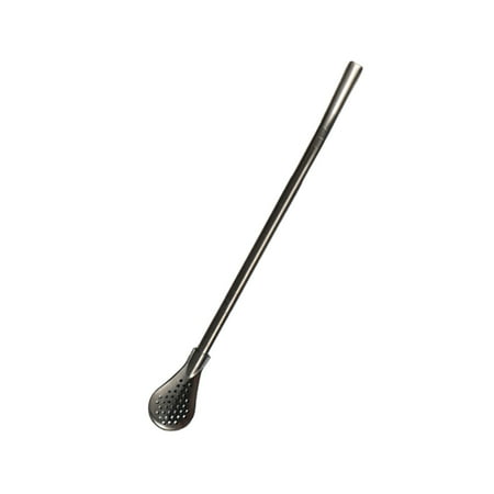 

MIARHB Stainless Steel Detachable Straw Colander Juice Residue Spoon Coffee Stirring Spoon
