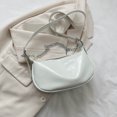 thumbnail image 4 of Bolso de cadena para mujer con cremallera Bolso de axila sólido de cuero PU de moda (blanco), 4 of 8