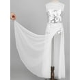 thumbnail image 3 of CHICTRY Girls Floral Sequins Leotard Dress Dancewear Spirit Praise Dance Maxi Skirt,Sizes 6-14, 3 of 7