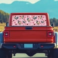 thumbnail image 4 of SEANATIVE Valentine's Day Decor Truck Rear Window Decal, UV Protection Perforated See Through Graphic Car Window Sun Shade Stickers for Most Pickup Truck, Chicken Heart-shaped Pink, 4 of 7