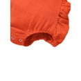 thumbnail image 6 of Qiylii Baby Girls Pumpkin Pattern Romper, Sleeveless Backless Short Jumpsuit, 6 of 9