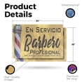 thumbnail image 2 of En Servicio Barbero Profesional Vinyl Decal 2 Pack of 18 Inch x 24 Inch Weatherproof Heavy-Duty Adhesive Backing | Spanish Barber Sign, Grooming Services, Professional Look | Made in, 2 of 6