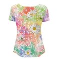 thumbnail image 5 of Chririnla Tie Dye Tunic Tops for Women Plus Size V Neck Daisy Blouses Causal Loose Fit Short Sleeve Swing Top Summer T-shirt Clothing, 5 of 6