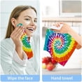 thumbnail image 5 of Coolnut 4 PCS Tie Dye Washcloths, 12 X 12 Inches Cotton Wash Cloths, Highly Absorbent and Soft Face Towels for Bathroom,Gym,Hotel and Spa, 5 of 6