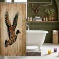 thumbnail image 3 of Manfei Rustic Animal Mallard Shower Curtain 72Wx72L,Farmhouse Bird Bathroom Curtain, 3 of 5