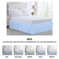 thumbnail image 2 of SGI bedding 18 inch Drop Wraparound Bed Skirt Queen Size - No Lifting Required, Adjustable Easy Fit Elastic Strap, Classic Gathered Styling Dust Ruffle, Fade Resistant -Light Blue, 2 of 7