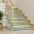 thumbnail image 4 of Mi Alma Vinyl Backsplash Decor - Rhombus Rustic Green White Peel & Stick Tiles 6x6, 4 of 20