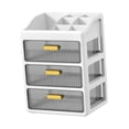 thumbnail image 2 of Organizador de escritorio con compartimentos y cajones. Almacenamiento cosmético moderno, ideal para Blanco de 3 niveles, 2 of 9