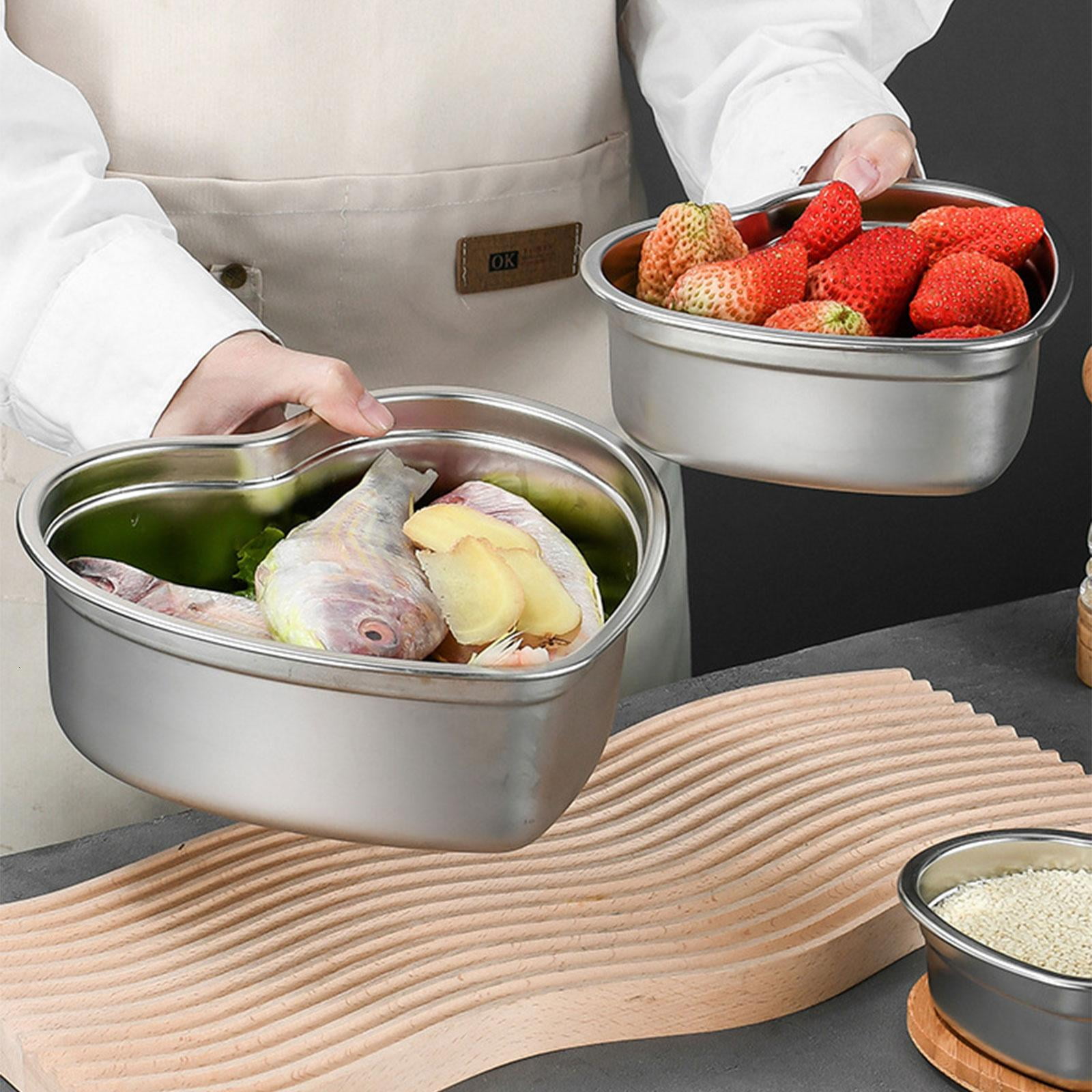 SDFGTstore Stainlesses Steel Lunch Box Portable Outdoor Picnics Camping Student Office Bentos Box with Wood Lid 5Style for Outdoor