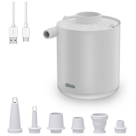 Mini Air Pump Portable Camping Light Tiny Inflator/Deflator with Battery USB Rechargeable for Pool Floats Bed