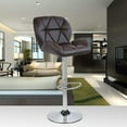 thumbnail image 3 of Elecwish Urban Hipster Bar Stool with 360-Degree Swivel & Adjustable Height, Brown, Set of 2, 3 of 9