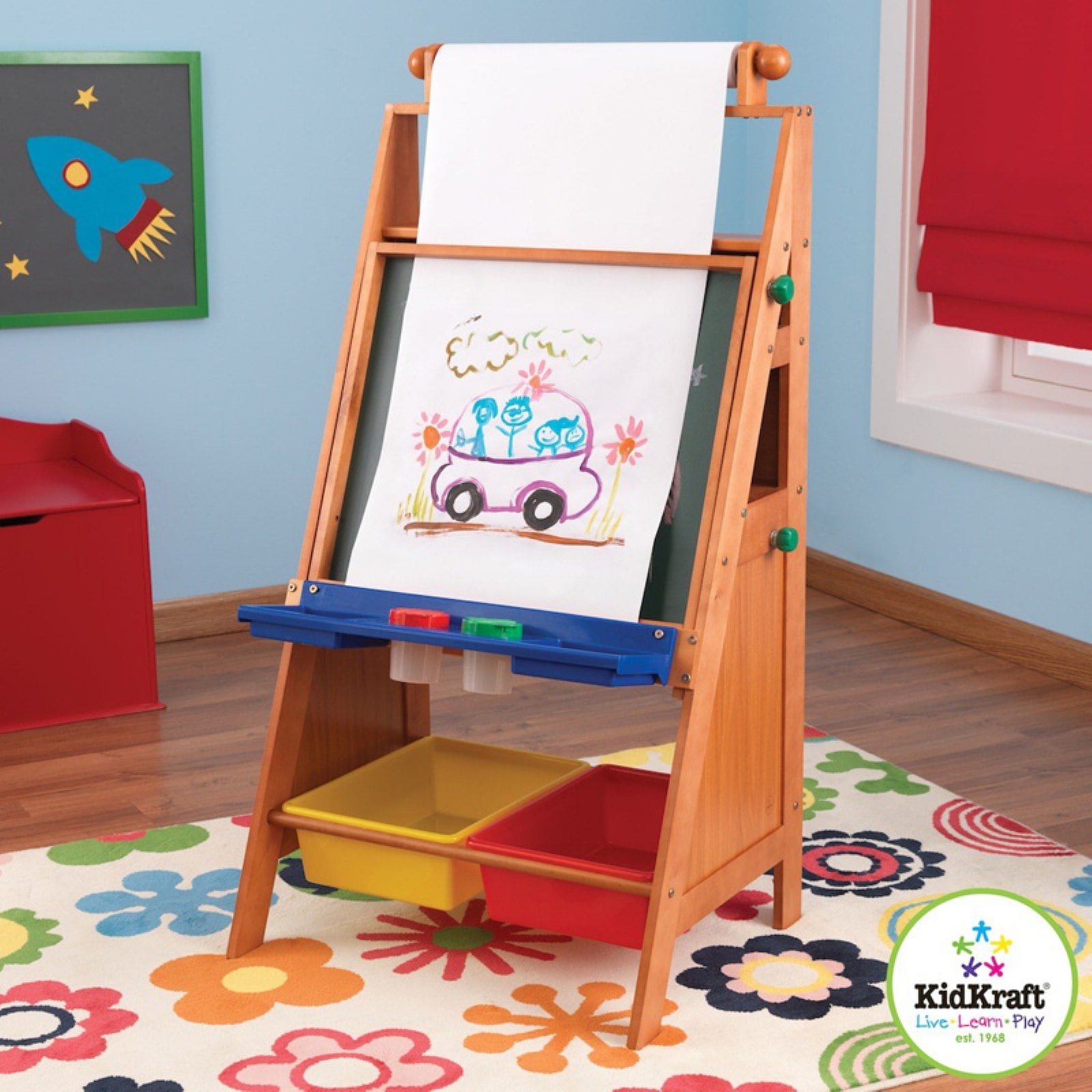Kidkraft Easel Desk 62033 Walmart Com Walmart Com