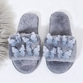 thumbnail image 6 of uublik Womens Fuzzy Slippers Indoor Home Slippers House Slippers Open-Toe Breathable Winter Indoor Slippers, Gray, 6 of 7