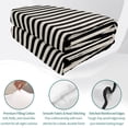 thumbnail image 4 of Twin XL Quilt Set 68''x98'', Black Striped Lightweight Summer Bedspread Coverlet Set with 2 Pillow Shams, Modern Simple Farmhouse Beige Vintage Breathable All Season Quilt Bedding for Dorm/Guest Room, 4 of 9
