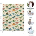 thumbnail image 4 of Beige Colorful Dinosaurs Pattern Blanket,Comfortable Soft Flannel Throw Blanket,All Season,Warm Lightweight Blankets for Sofa Bed Couch Living Room Chair,30"x40", 4 of 4
