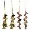 thumbnail image 6 of Christmas Bells Vintage Hanging Decorative: Gold Bells Decor with Jute Hanging Rope - Metal Cow Bells Christmas Decor for Christmas Wreath Garland Tree Wedding Party Door Staircase Railings, 6 of 6