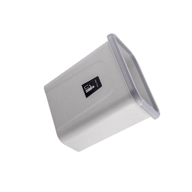 Bewildely Cubo de basura colgante de ABS, cubo de basura de montaje en pared, soporte para basura de cocina, cesta de armario, herramienta de limpieza de Almacenamiento y organización del hogar Gris Bewildely HA065724-03