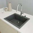 thumbnail image 5 of Bocchi 1606-506-0126 Campino Uno 24" Undermount Single Basin Granite Kitchen Sink - Grey, 5 of 7