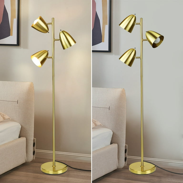 Mid century gold floor lamp sales