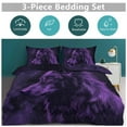 thumbnail image 5 of 3 Pcs Soft Bedding Set, Includes 1 Duvet Cover with Zipper And 2 Pillow,Shams Purple Wolf Full(79"×90"), 5 of 8