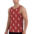 thumbnail image 2 of KLL Christmas Deer Head Print Men's Muscle Gym Workout Stringer Tank Tops Bodybuilding Fitness T-Shirts Tank Tops Men-3X-Large, 2 of 7