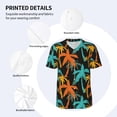thumbnail image 5 of Fotbe Palm Trees Baseball Jersey Shirt for Men and Women, Casual Short Sleeves Button Down T-Shirt-X-Large, 5 of 9