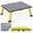 Yellow W/Cloth Cover, variant on Large Platform RV Steps, 3-Level Adjustable Height Aluminum Folding Step Stool, Light Folding Anti-skidding RV Step, Supports Up to 1,000 lb (17.5" X 13.5" Large Platform)