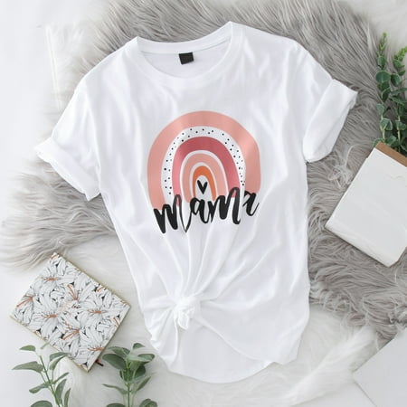 

Mommy And Me Rainbow T Shirt Short Sleeve Casual Blouse Tee Tops Family Matching Outfits Summer Clothes For Women Family Matching Pajamas Set New Year Dinosaur Christmas Pajamas Family