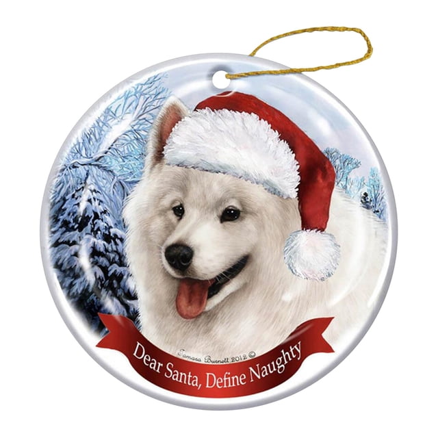 Fiudx Colgante Navideño de Perro, Divertido Adorno para Árbol, Decoración Festiva para El Árbol y El Hogar, Llamativo Accesorio Invernal, Ideal para Regalar En Estas Fiestas, Tamaño de 8 Cm, Impresió