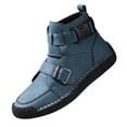 thumbnail image 4 of KANG Fashion Couples Matching Sneakers for Women & Men, Spring Summer Plus Size Leather Upper Shoes, Hand-Stitched Casual Comfort Athletic Training Fitness Shoes Blue 36, 4 of 9
