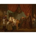 thumbnail image 2 of Aleksander Lesser 14x12 Black Ornate Wood Framed Double Matted Museum Art Print Titled: Death of Barbara Radziwiłł (1859), 2 of 5