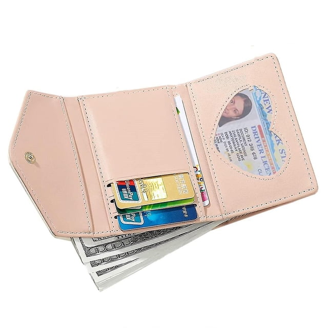 Cartera plegable con flores de perlas Cartera con flores de perlas Cartera de identificación para mujer (azul)