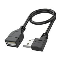 COOLHOOD 90 Degree USB 2.0 Extension Cable Male to Female Short Cable for Laptop Keyboard Printer and More 10CM