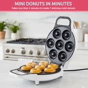 Chef Buddy Nonstick Mini Donut Maker Machine for At-Home Doughnuts (White)