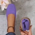 thumbnail image 2 of Hurxie Flats for Women Ballets Shoes: Comfortable Knitted Dressy Work Flats - Ladies Wedding Flat Casual Shoes Purple, 2 of 7