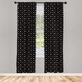 thumbnail image 3 of Ambesonne Floral Curtains, Dots Lines in Flowers Shapes, Pair of 28"x84", Pale Pink and Charcoal Grey, 3 of 5