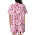 thumbnail image 3 of Kdxio Cartoon Poodle Dog Print Pajamas Sets for Women Short-Sleeved Pjs with Lounge Shorts Two Piece Sleepwear S-4XL, 3 of 9