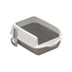 thumbnail image 4 of Bandeja de arena para gatos antisalpicaduras, para gatos, elevada, grande, resistente y semi Gris, 4 of 9