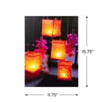 thumbnail image 5 of Northlight LED Lighted Flickering Paper Candle Lanterns and Orchids Canvas Wall Art - 15.75" x, 5 of 9