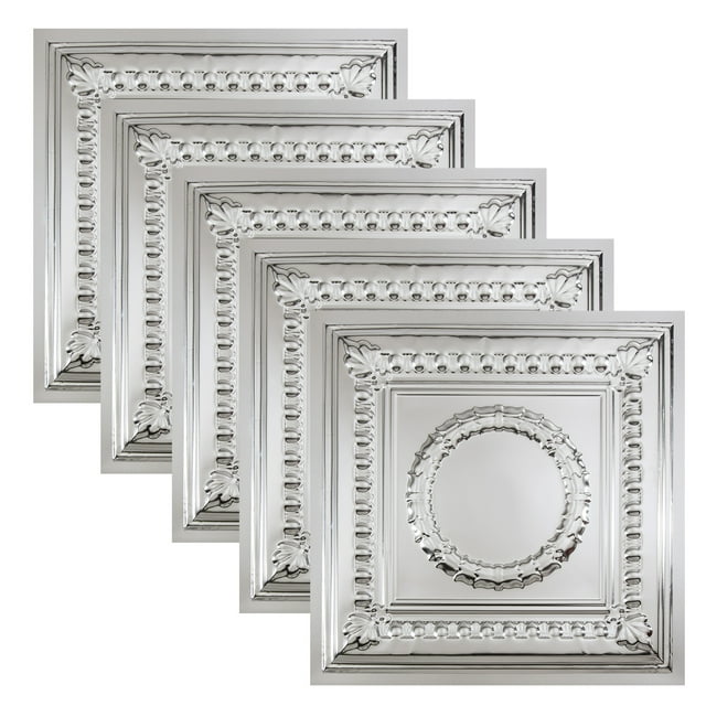 Great Lakes Tin Cleveland Unfinished 2ft x 2ft Lay In Ceiling Tiles (5 Pack)