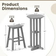 thumbnail image 3 of Gymax 3PCS Outdoor HDPE Bar Table & Chair Set for 2 w/ Footrests for Garden Yard Pool, 3 of 10