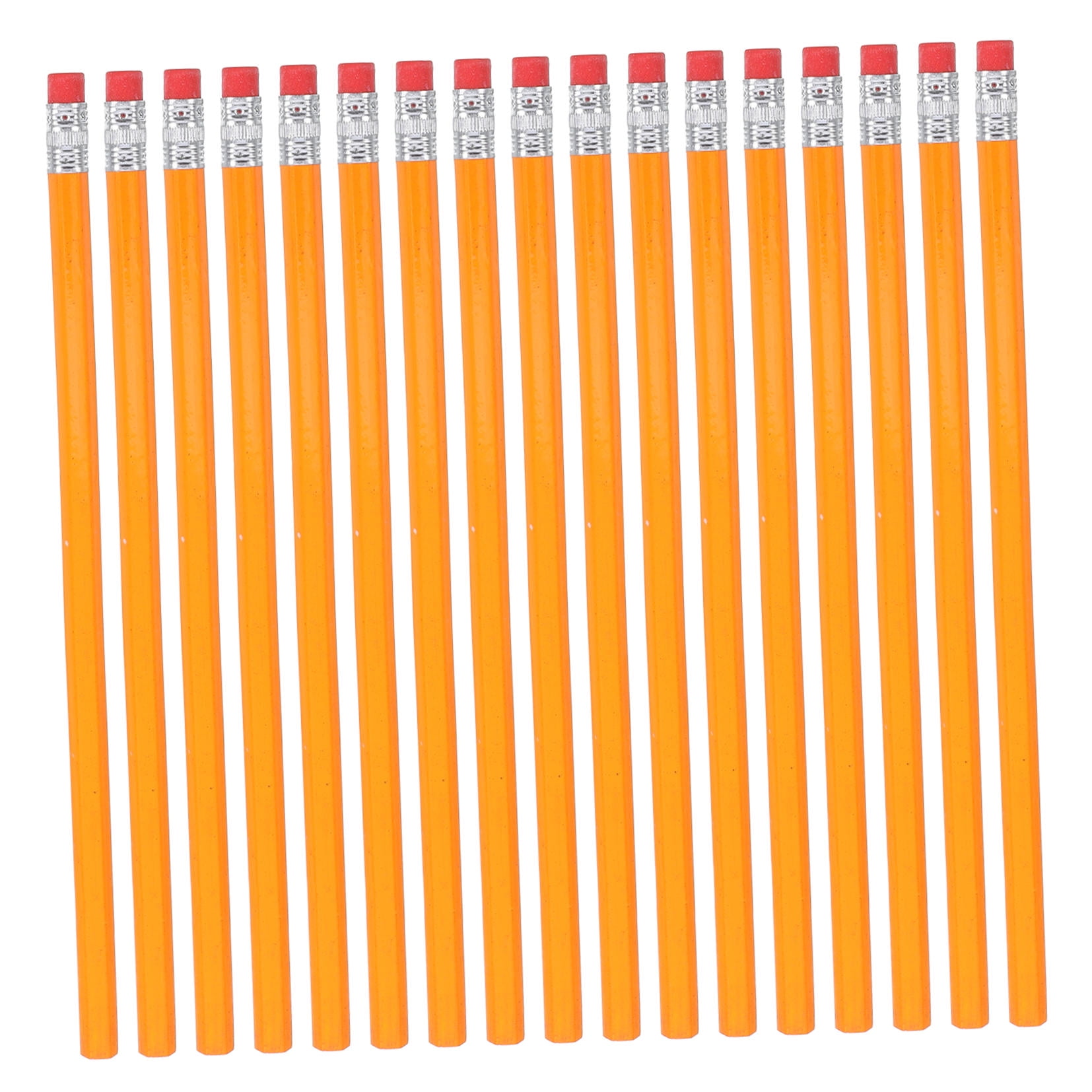 WHAMVOX Wood pencils with Erasers for Writing Use Orange Color Great for Students and Professionals 100 Pieces