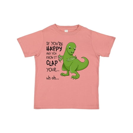 

Inktastic T-Rex Can t Clap Gift Toddler Boy or Toddler Girl T-Shirt