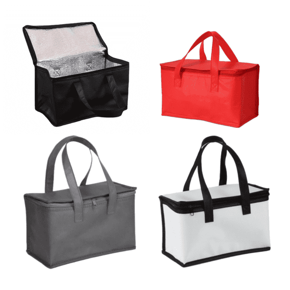 Insulated Lunch Bags Set of 4 Multicolored Reusable Food Storage Containers