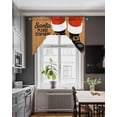 thumbnail image 3 of Merry Christmas Swag Valances for Windows, Small Curtains Drapes, Xmas Santa Claus Boots Winter Holiday Kitchen Window Curtains Over Sink Window Treatment Valance for Bedroom/Bathroom 56"x36", 3 of 5