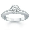 thumbnail image 1 of 14k White Gold Solitaire Cathedral Engagement Ring Size 5.5, 1 of 3